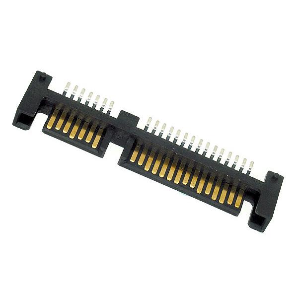 SATA 15+7PIN PLUG RIGHT ANGLE SMT TYPE WITH SMT LATCH
