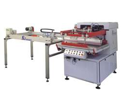 FLAT BED SCREEN PRINTING MACHINE--With take-out device, gripper style