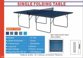 single folding table