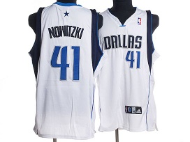 Dallas Mavericks #41 Nowitzki White NBA Jerseys