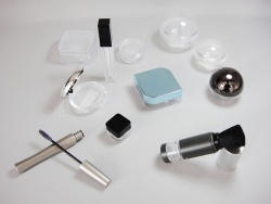 mascara tube, blusher, powder compact - PP