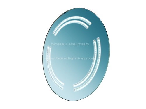 Circular Backlit Bathroom Mirror with 128 LEDs