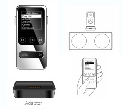 ipod wireless remote control with OLED display