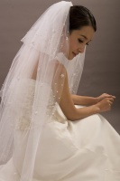 bridal bead veil