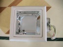 Square down light with antiglass