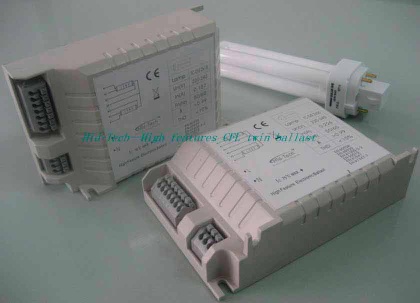 Electronic ballast for twin CFL