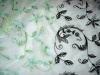 chain embroidery linen fabric