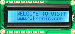 16 x2 Character LCD module with VA of 64.0 x 13.8mm