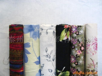 Linen/Rayon printed fabric