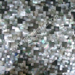 black mother of pearl seashell wall panel PM002