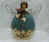 Ceramic Little Angel w/Metal wing Figurine --7.5
