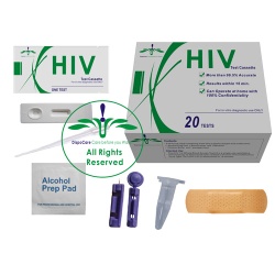 HIV-1/2 Rapid Whole Blood Test Kit, Home HIV Test Kit, HIV Rapid Test, HIV Testing, AIDS Testing, home hiv test kit - HIVBlood-20