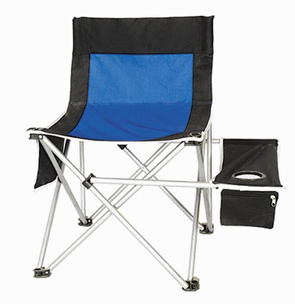 shinny Aluminum frame,  Durable Oxford fabric, side table included with cup holder , contracted design, best for camping choice