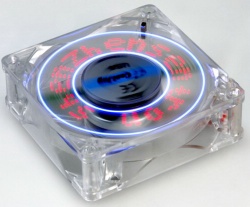 Programmable LED Flashing Computer Cooling Fan with temperature sensor(120mm)