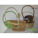 KR1021, Willow Basket, Wicker Flower Pots, Gaily Decorated Basket