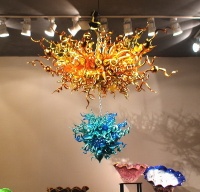 xo art glass chandelier