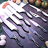 Kitchen Cutlery Knives And Stainless Steel Handle