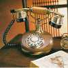 Round Wood Classic Telephone