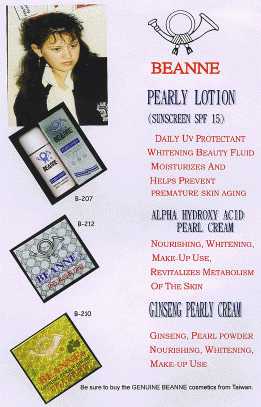 Pearly Lotion(Sunscreen SPF 15) / Alpha Hydroxy Acid Pearl Cream / Ginseng Pearly Cream