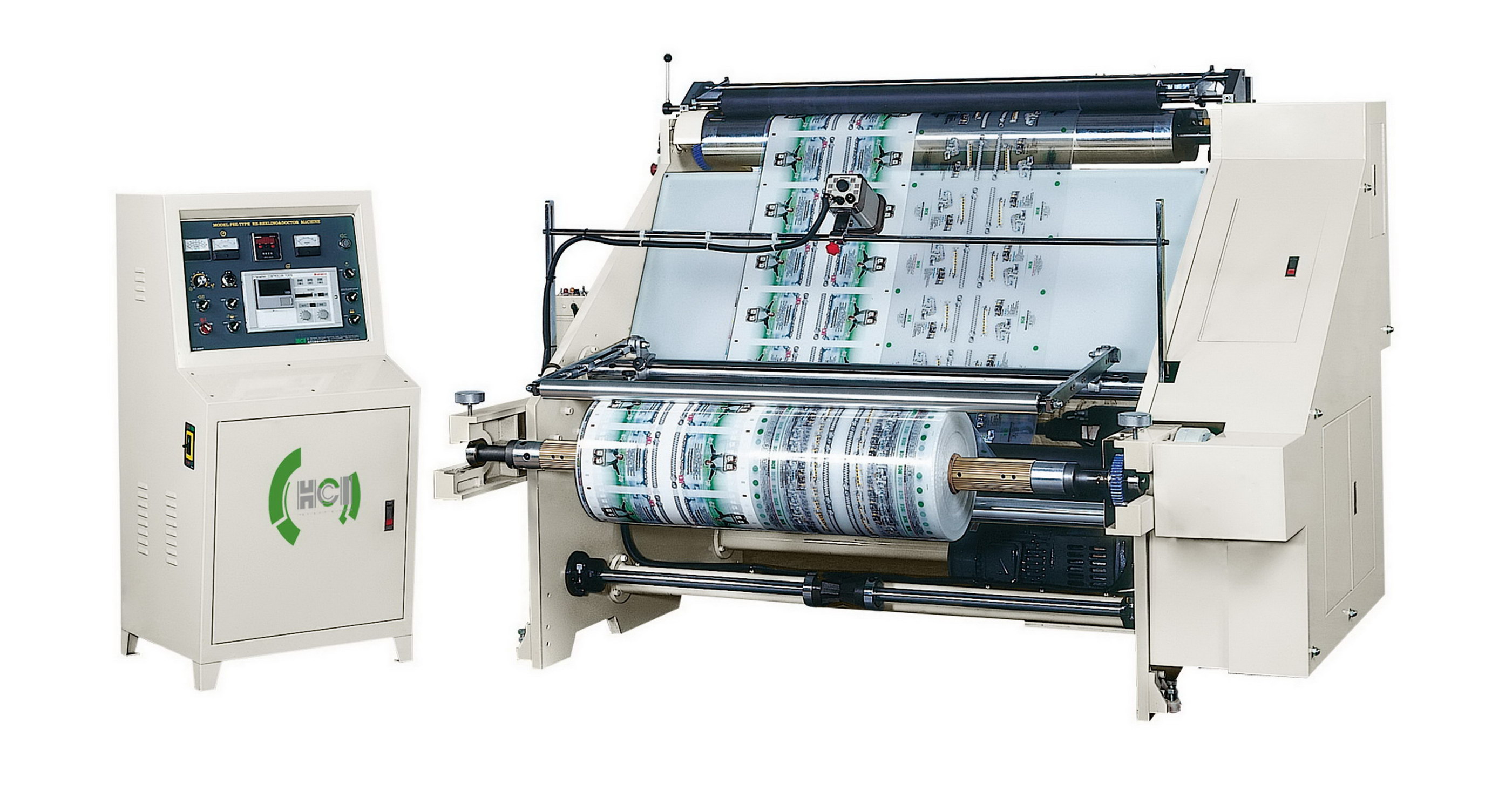 Doctoring and Rewinding Machine