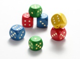 Wooden Dice with Dot/Color Dot/Number/Alphabet/opperation