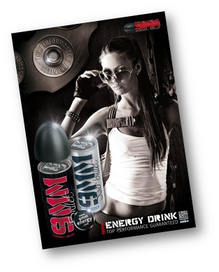 9MM energy Drink Poster and table presenter
