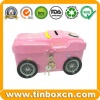 Metal tin coin bank with lock saving money box for gift - BR1901
