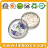 Round Metal Candy Tin Can with PVC Window