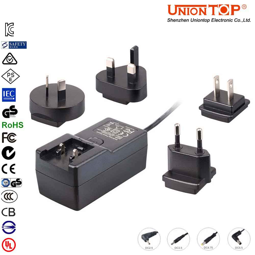 power adapter with interchangeable plugs