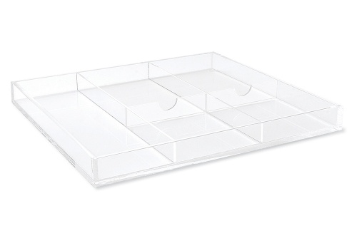 acrylic compartment storage boxes