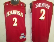 NBA Atlanta Hawks 2#Johnson Red Jerseys