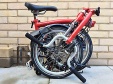 BROMPTON M6L-X SIX SPEED TITANIUM TI RED FOLDING BIKE BICYCLE  ....... $ 1, 799 USD