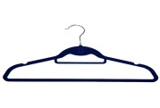 flocked Suit Hanger with add-a-hook ,tiebar notches - 004