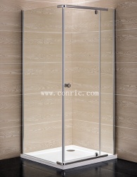 Chrome aluminum profile,swing door shower enclosure