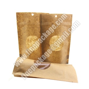 kraft paper stand up pouches, ziplock stand up kraft paper bag, chia seed stand up pouch - 7