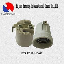E27 F519 ceramic porcelain glazed lamp holder