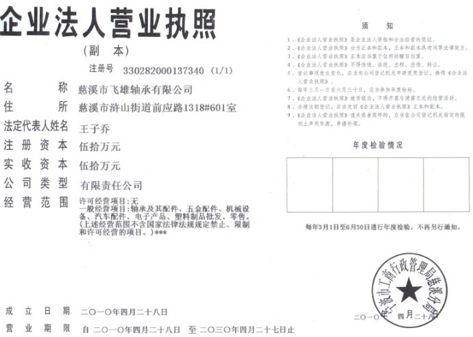 CIxi Feixiong Bearing Co.,Ltd