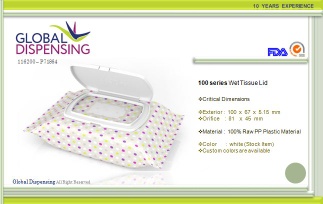 100 series P71864 - Wet tissue Flip Lid