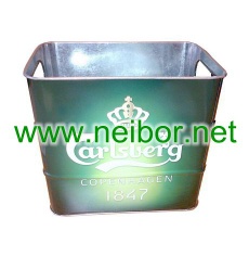Carlsberg beer bucket metal tin beer bucket ice bucket