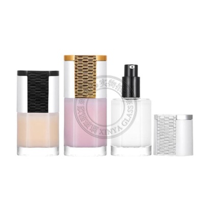 30ml 45ml liquid foundation glass bottle cosmetic packaging essense lotion Sunscreen concealer bottles - XY051