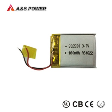 302530 3.7v li-ion polymer battery 180mah rechargeable lithium battery
