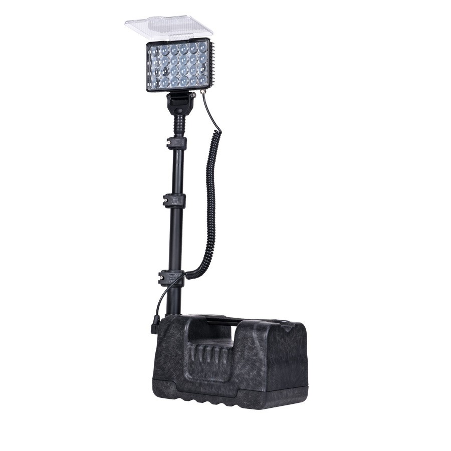 Low battery warining intermittent blinking.  Easily carry and lightweight.  High/Middle/Low/Flash Switch.  Handheld style.  Flood into spot in 0.1 second.