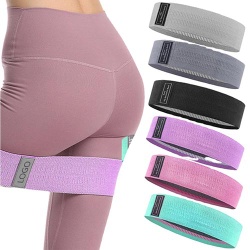 Hip Circle Printed Fabric Booty Band Gym Fitness Glute Resistance Bands