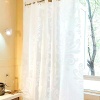 Shower Curtain PEVA White Flower Design