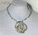 Silver bendy snake necklace, diameter 5mm, length 90cm(35) - JTBN136
