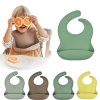 Eco-friendly cheap custom bpa free easy clean waterproof silicone pacifier baby bibs for babies - FS-1