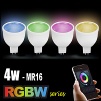 4W RGBW wireless gu10 led bulb smart wifi light