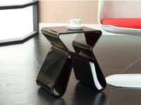 Black acrylic coffee table