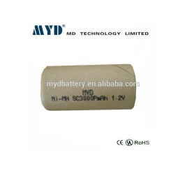 1.2v ni-mh sc 3000mah rechargeable sub c 1.2 volt battery nimh