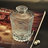 embossed empty essential oil glass bottle
